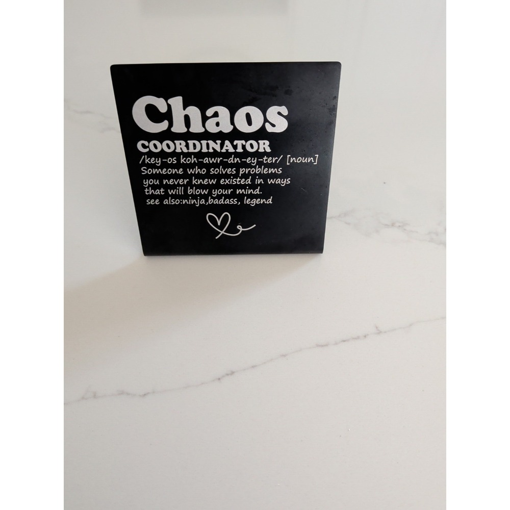 Edgy Cute Jar of Fuc K & Chaos Coordinator Sign. Humorous Bad Mood Funny Joke - Picture 3 of 5